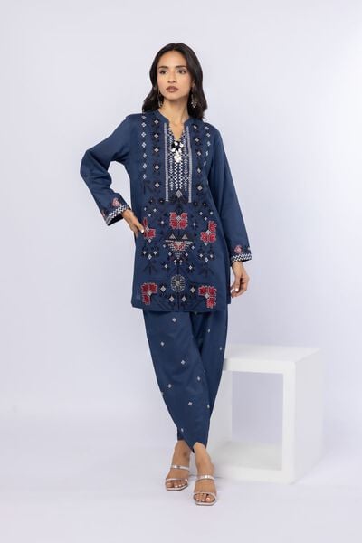 Embroidered | Cotton Dobby | Pants | AED 80.00