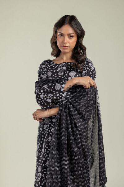 Printed | Lawn | Black Lawn Dupatta | AED 80.00
