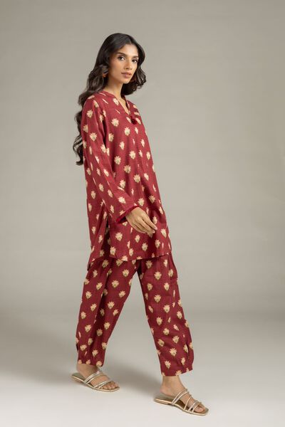Printed | Heavy Textured Cotton | Pants | AED 70.00