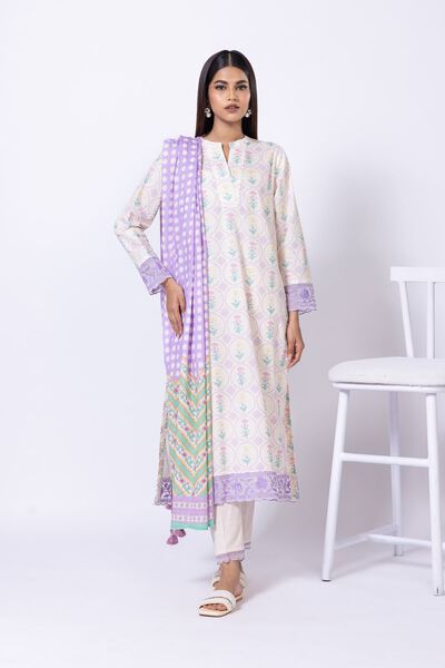 Embroidered | Crosshatch Poplin | Pants | AED 80.00