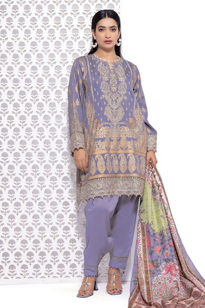 Cotton Satin | Embroidered | Fabrics 3 Piece | AED 100.00