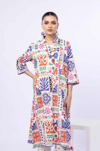 Printed | Ripple Crinkle | Kurta | AED 100.00