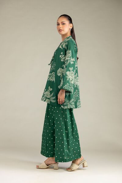 Printed | Cambric | Green Printed Pants | AED 100.00