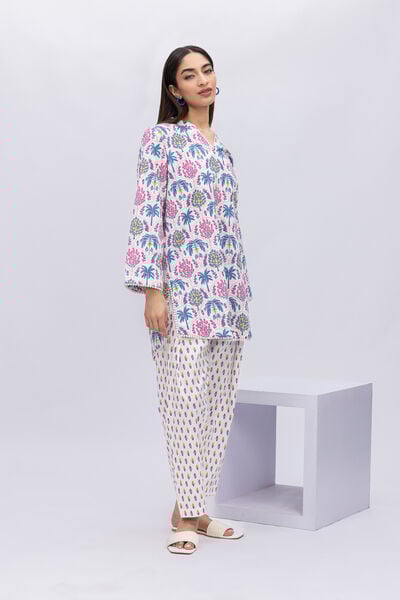 Printed | Crosshatch Poplin | Pants | AED 60.00
