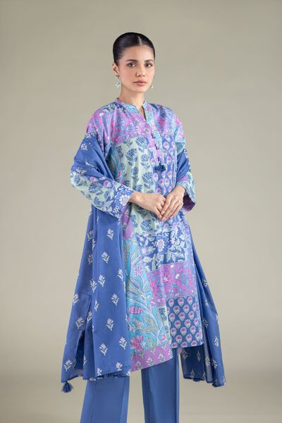 Printed | Lawn | Floral Tassel Dupatta | AED 100.00