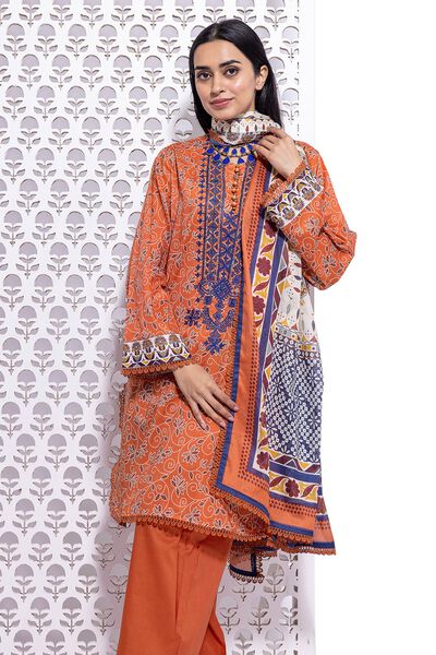 Lawn | Embroidered | Fabrics 3 Piece | AED 120.00