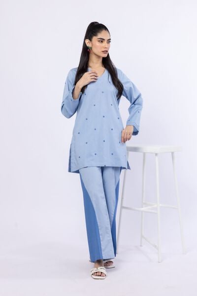 Embroidered | Crosshatch Poplin | Kurta | AED 50.00