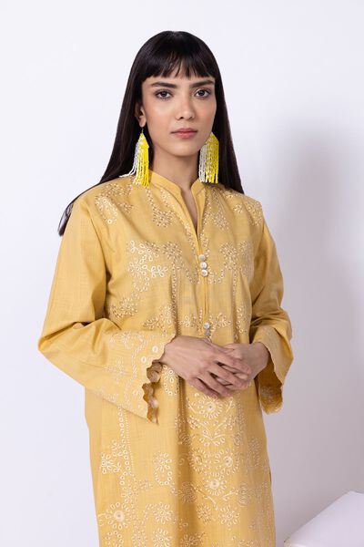 Embroidered | Crosshatch Poplin | Kurta | AED 140.00