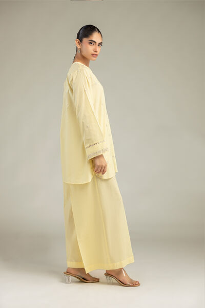 Embroidered | Cambric | Solid Cambric Pants | AED 130.00