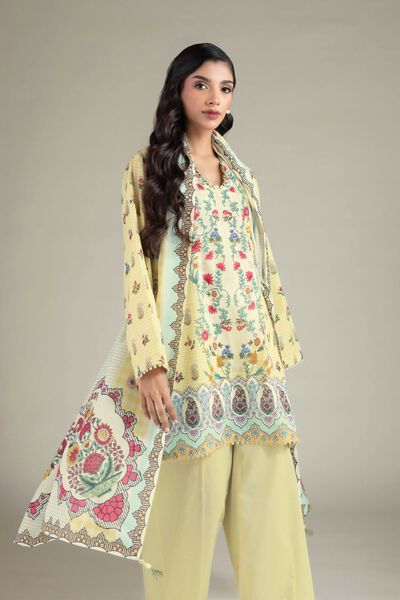 Printed | Cambric | Cambric 3-Piece Dress | AED 75.00