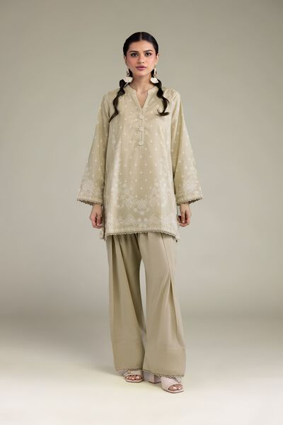 Dyed | Cambric | Solid Beige Shalwar | AED 100.00