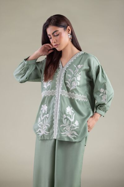 Embroidered | Textured Weave | Blouse | AED 45.00