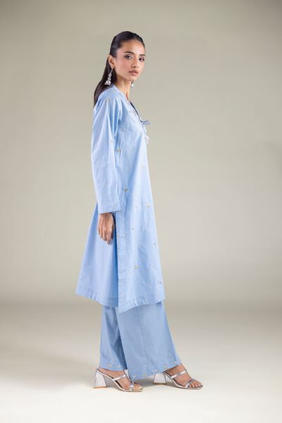 Embroidered | Cambric | Pants | AED 80.00