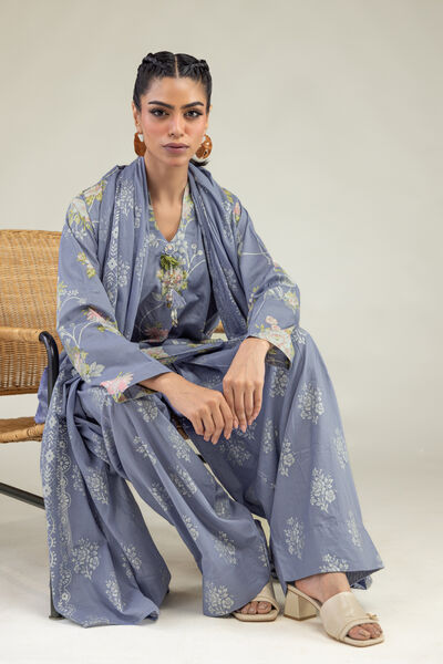 Printed | Cambric | Floral Cambric Kurta  | AED 150.00