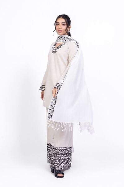 Embroidered | Heavy Textured Cotton | Pants | AED 100.00