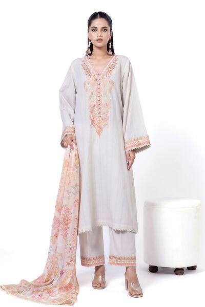 Embroidered | Cambric | Fabrics 3 Piece | AED 100.00