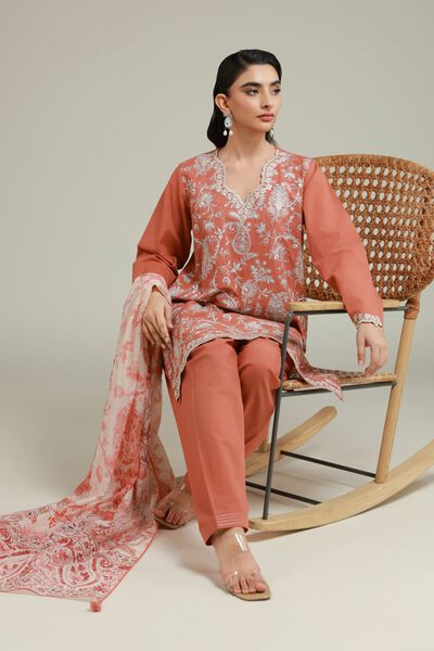 Embroidered | Cambric | Tailored 3 Piece | AED 300.00