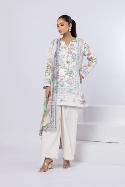 Printed | Dull Raw Silk | Kurta | AED 100.00