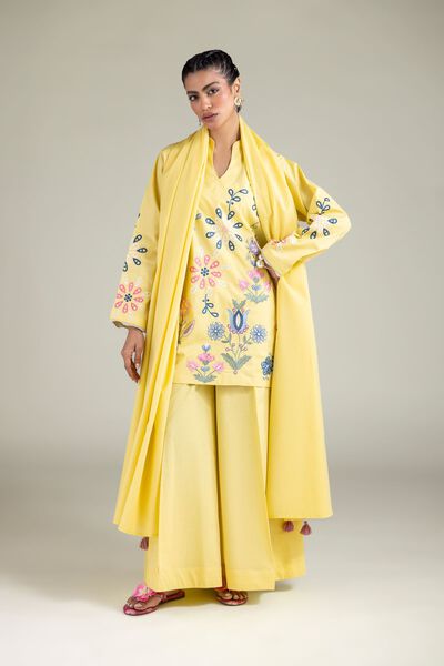 Embroidered | Textured Cotton | Summer Relaxed Pants | AED 39.00