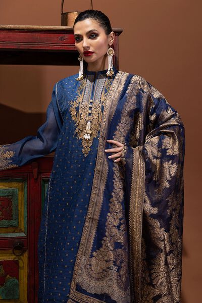 3 Piece Polyester Organza Suit
