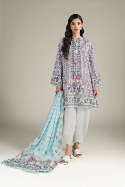 Printed | Cambric | Fabrics 3 Piece | AED 150.00