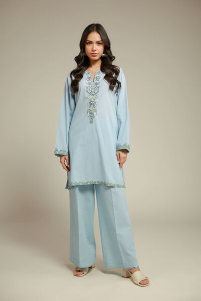 Embroidered | Cambric | Fabrics 2 Piece | Top and Bottom | AED 75.00