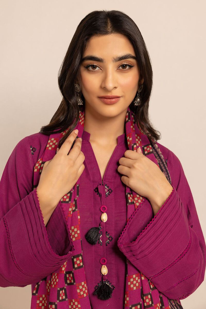 Embroidered | Crosshatch | Fabrics 3 Piece | null