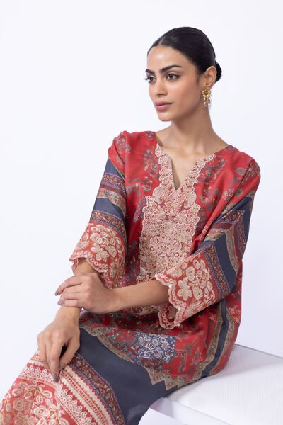 Embroidered | Thai Silk | Kurta | AED 78.00