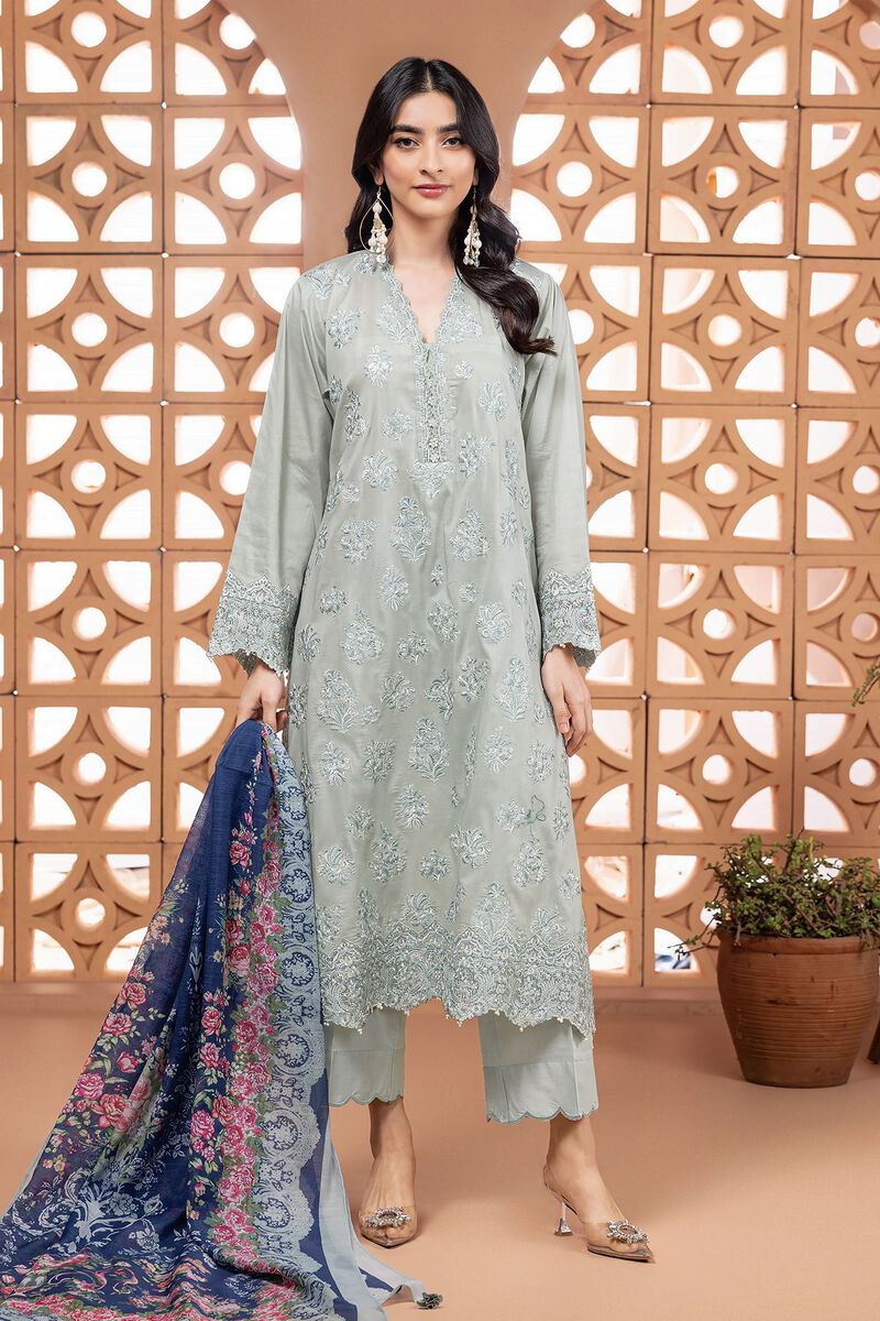 Embroidered | Cambric | Tailored 3 Piece | null