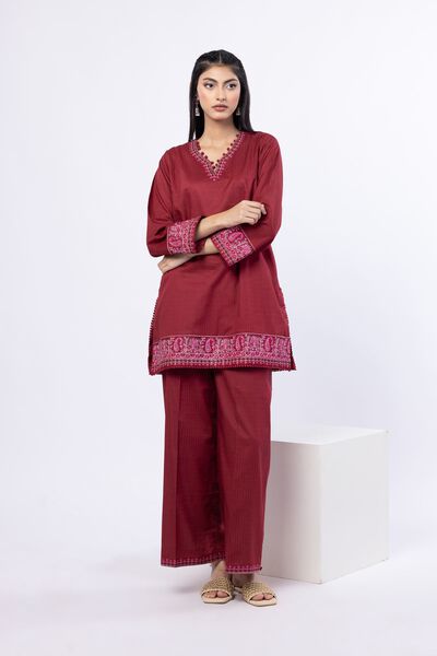 Embroidered | Cotton Dobby | Pants | AED 80.00