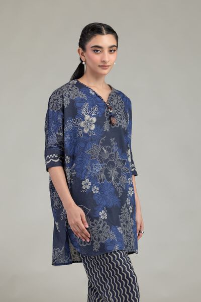 Printed | Cotton Dobby | Short Floral Kurta | AED 150.00