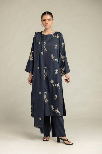 Embroidered | Cambric | Solid Cambric Pants | AED 130.00