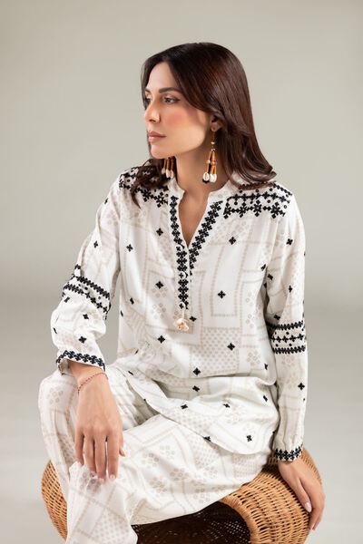 Embroidered | Viscose Crepe | Shirt | AED 90.00