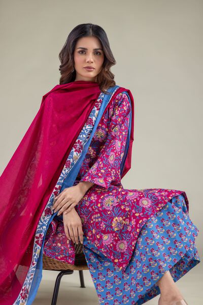 Printed | Cambric | Floral Longline Kurta | AED 100.00