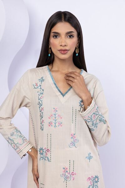 Embroidered | Crosshatch Poplin | Kurta | AED 140.00
