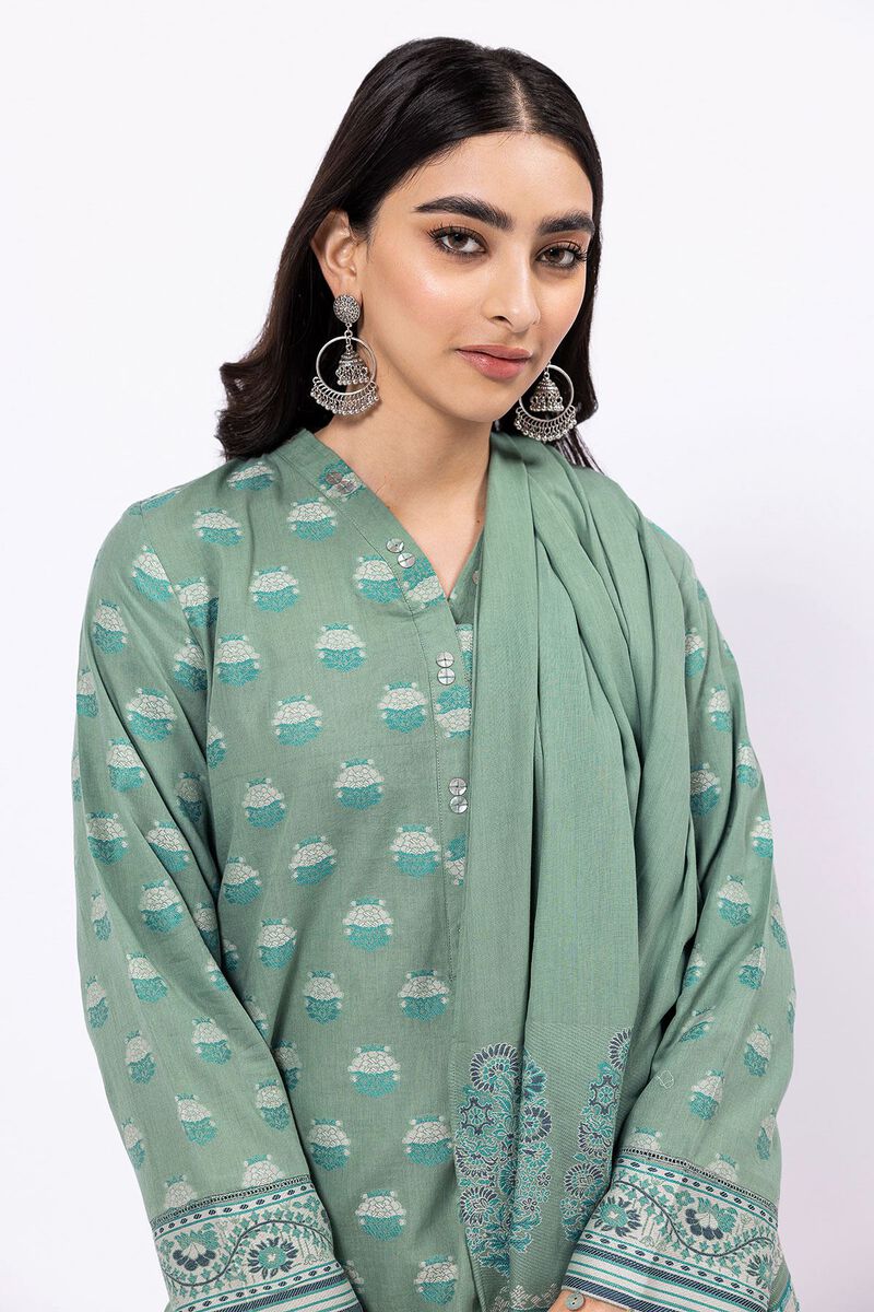 Dyed | Cotton Brosha Jacquard | Fabrics 3 Piece | null