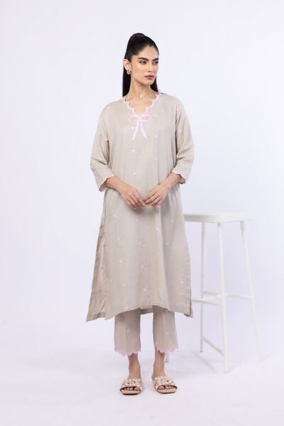 Embroidered | Cotton Dobby | Pants | AED 80.00