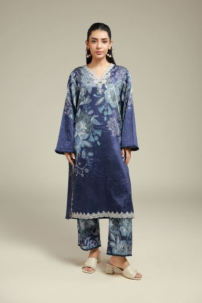 Printed | Satin | Fabrics 2 Piece | AED 150.00