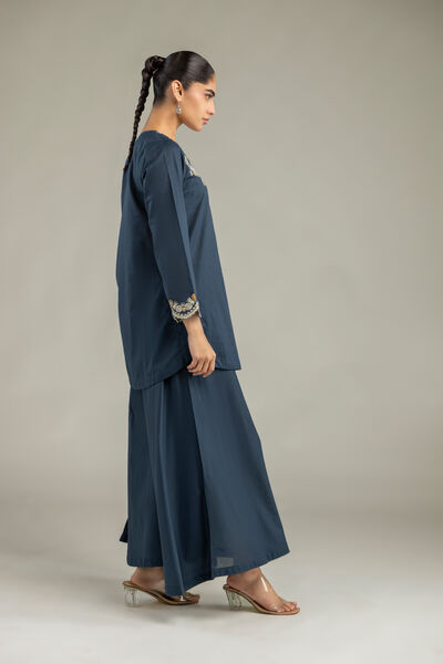 Embroidered | Cambric | Solid Cambric Pants | AED 130.00