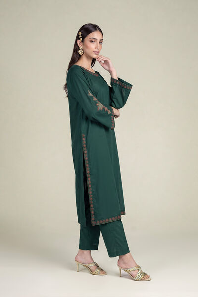 Embroidered | Cambric | Solid Cambric Pants | AED 130.00