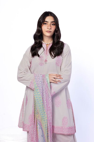 Embroidered | Cotton Dobby | Tailored 3 Piece | AED 300.00