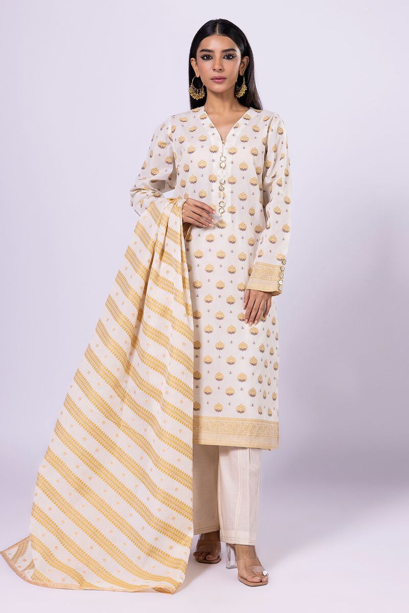 Dyed | Cotton Brosha Jacquard | Fabrics 3 Piece | null