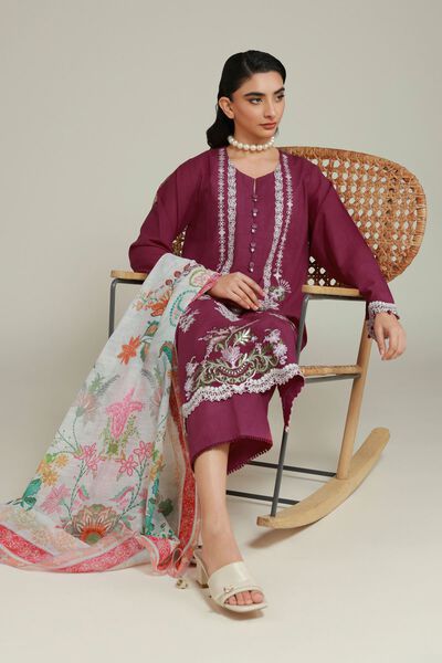 Embroidered | Cambric | Tailored 3 Piece | AED 300.00