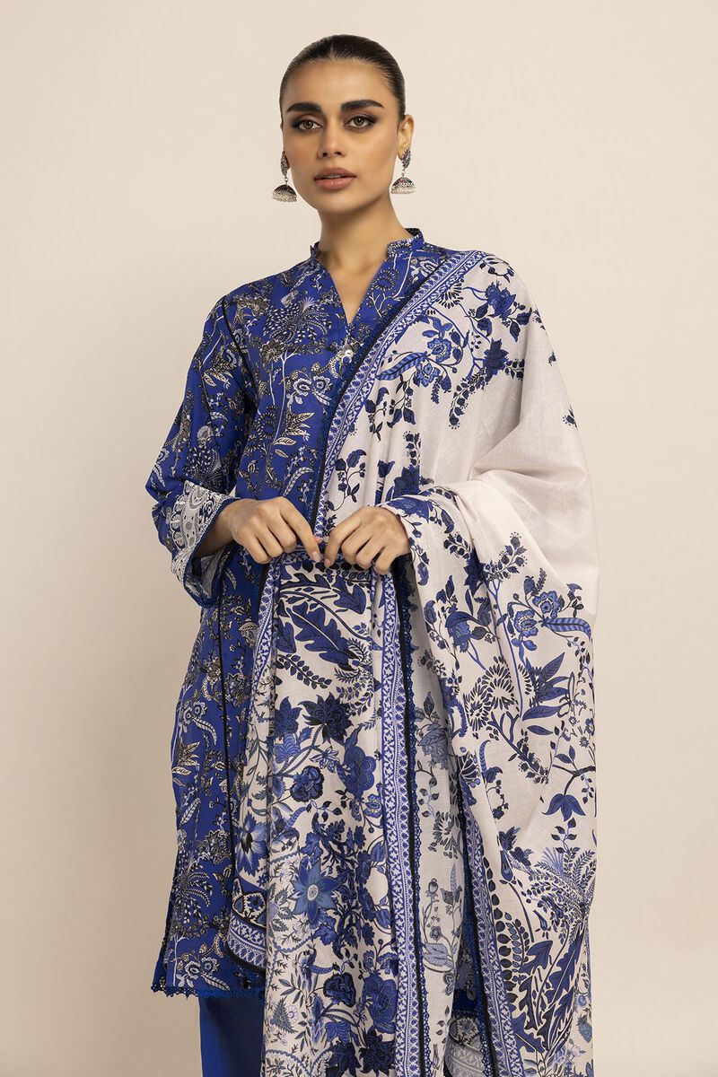 Embroidered | Cambric | Fabrics 3 Piece | null
