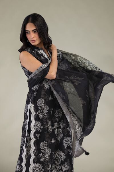 Embroidered | Lawn | Black Lawn Dupatta | AED 130.00