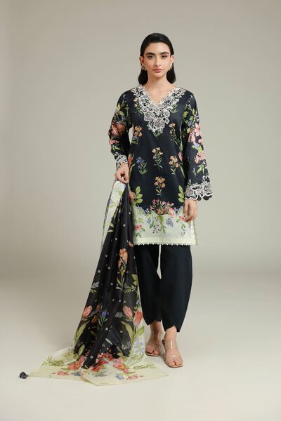 Printed | Satin | Fabrics 3 Piece | AED 200.00