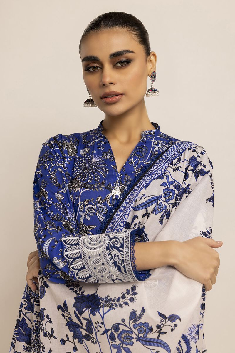 Embroidered | Cambric | Fabrics 3 Piece | null