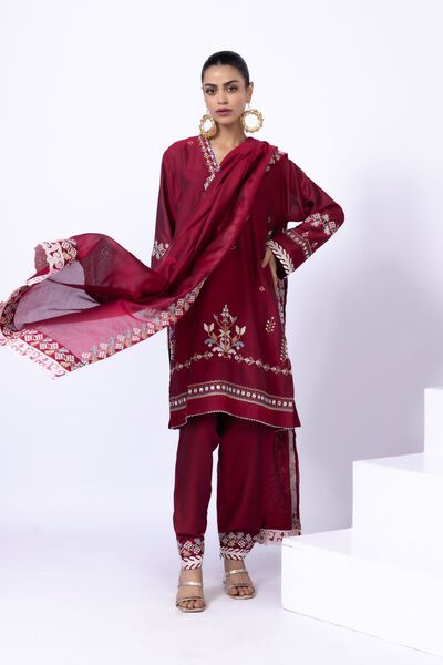 Embroidered | Raw Silk | Shalwar | AED 30.00