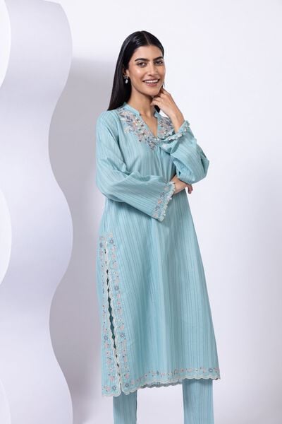 Embroidered | Leno | Kurta | AED 140.00