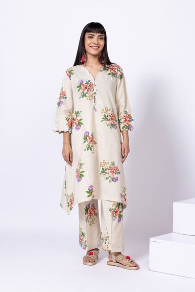 Embroidered | Crosshatch Poplin | Kurta | AED 140.00
